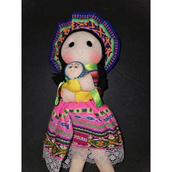 Artisian Doll Made In Peru , Honduras Doll Handmade - Picture 2 of 4